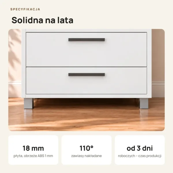 Szafa z szufladami Kamil - Biała