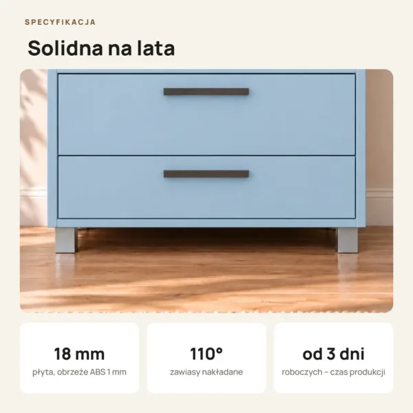 Szafa z szufladami Kamil - Niebieska