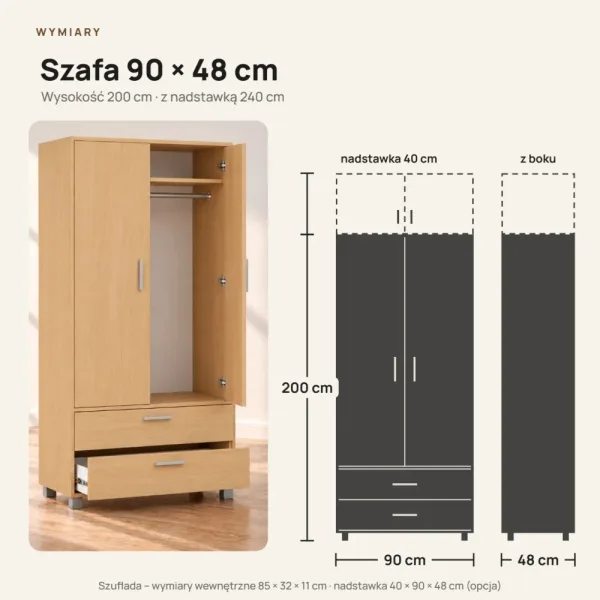 Szafa z szufladami Kamil - Buk