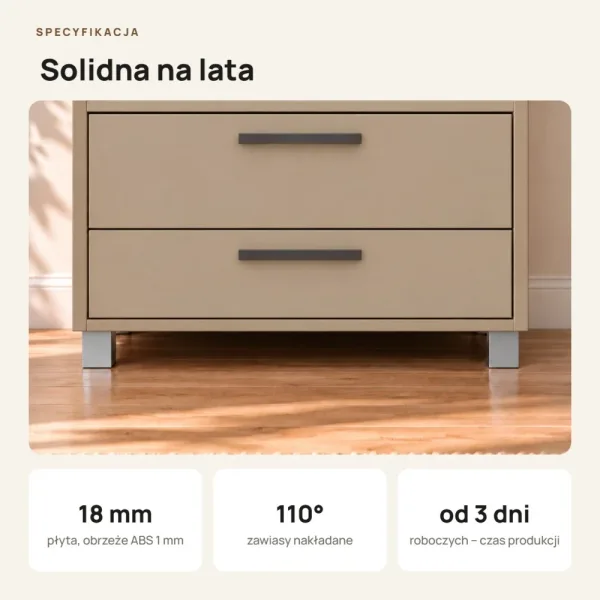 Szafa z szufladami Kamil - Cappuccino
