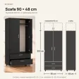 Szafa z szufladami Kamil - Czarna