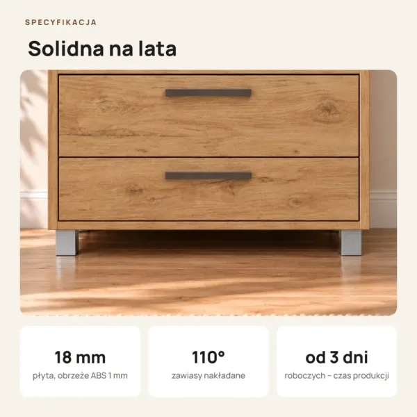 Szafa z szufladami Kamil - Dąb Złoty