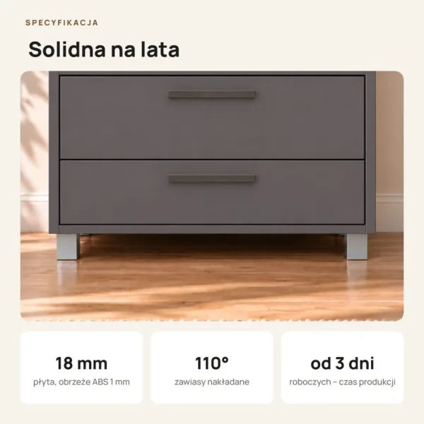 Szafa z szufladami Kamil - Grafit