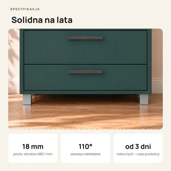 Szafa z szufladami Kamil - Zielona