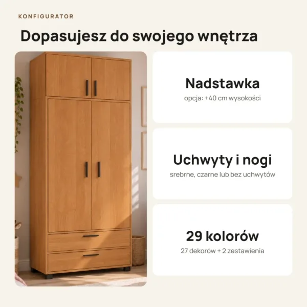 Szafa z szufladami Kamil - Olcha
