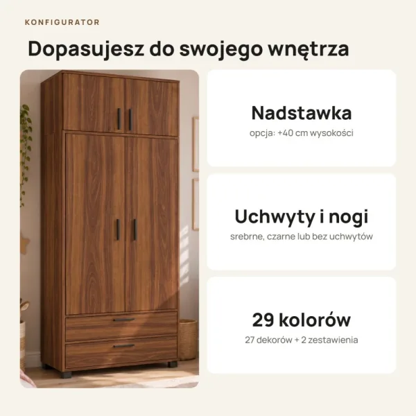 Szafa z szufladami Kamil - Orzech