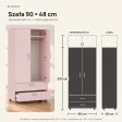 Szafa z szufladami Kamil - Różowa