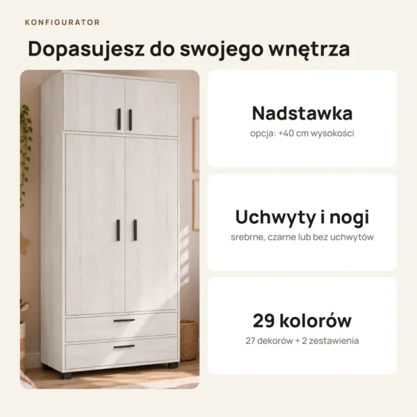 Szafa z szufladami Kamil - Sosna