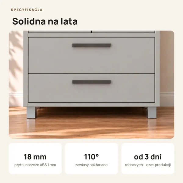Szafa z szufladami Kamil - Szara
