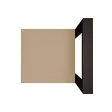 Metalowy Hoker loft z oparciem - Cappuccino