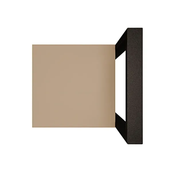 Metalowy Hoker loft z oparciem - Cappuccino