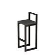Metalowy Hoker loft z oparciem - Grafit