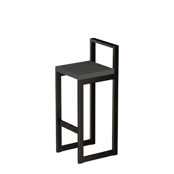 Metalowy Hoker loft z oparciem - Grafit