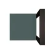 Metalowy Hoker loft z oparciem - Zielony