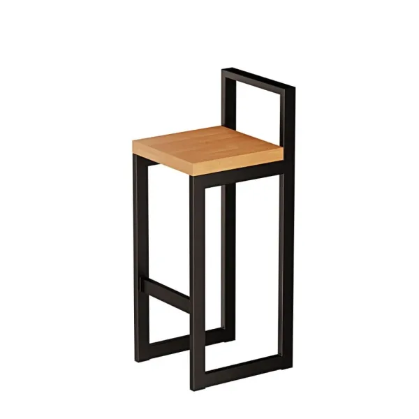 Metalowy Hoker loft z oparciem - Olcha