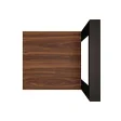 Metalowy Hoker loft z oparciem - Orzech