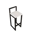 Metalowy Hoker loft z oparciem - Sosna