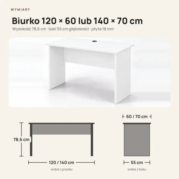Biurko do pracy - Białe