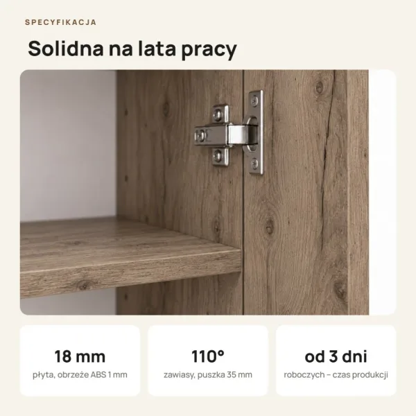 Szafa biurowa na segregatory - Dąb Kamienny
