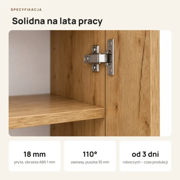 Szafa biurowa na segregatory - Dąb Złoty