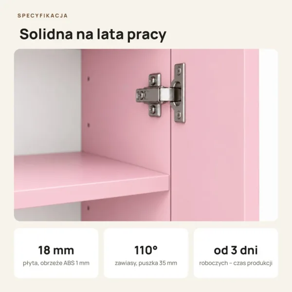 Szafa biurowa na segregatory - Różowa