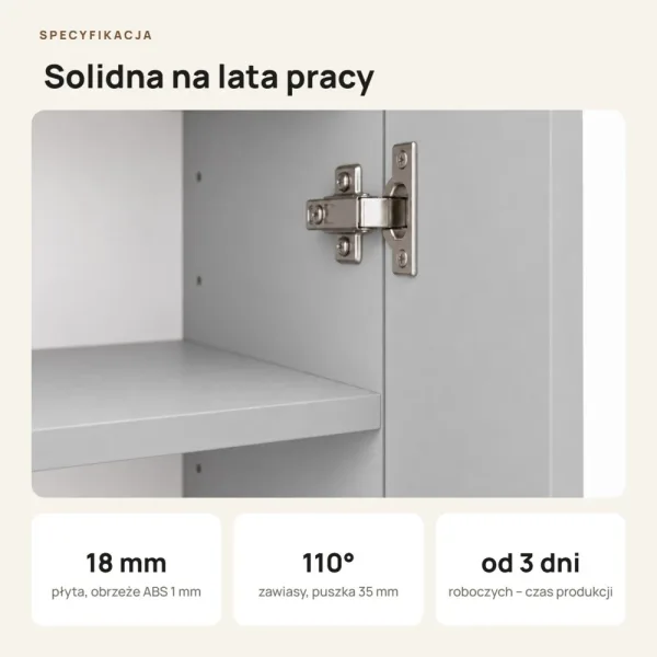 Szafa biurowa na segregatory - Szara