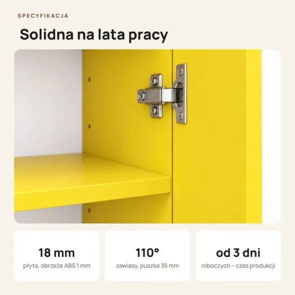 Szafa biurowa na segregatory - Żółta