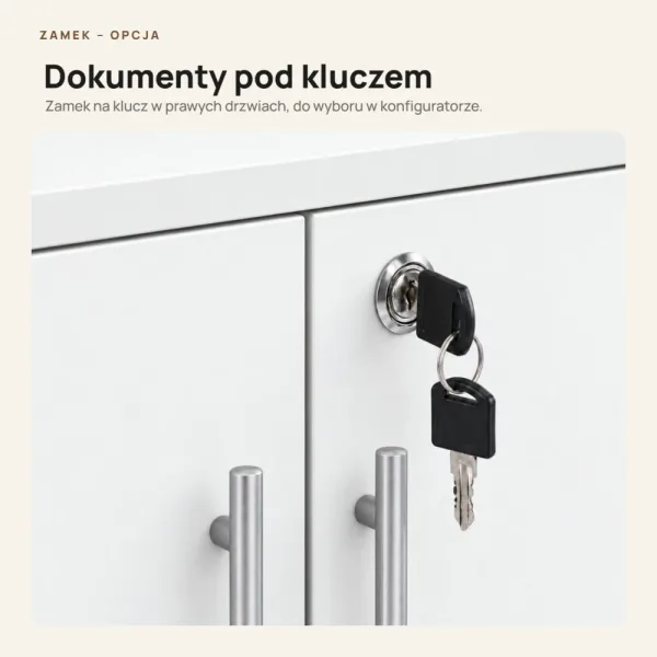 Komoda biurowa na dokumenty - Biała