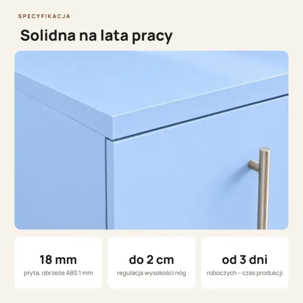 Komoda biurowa na dokumenty - Niebieska