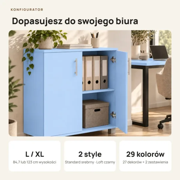 Komoda biurowa na dokumenty - Niebieska