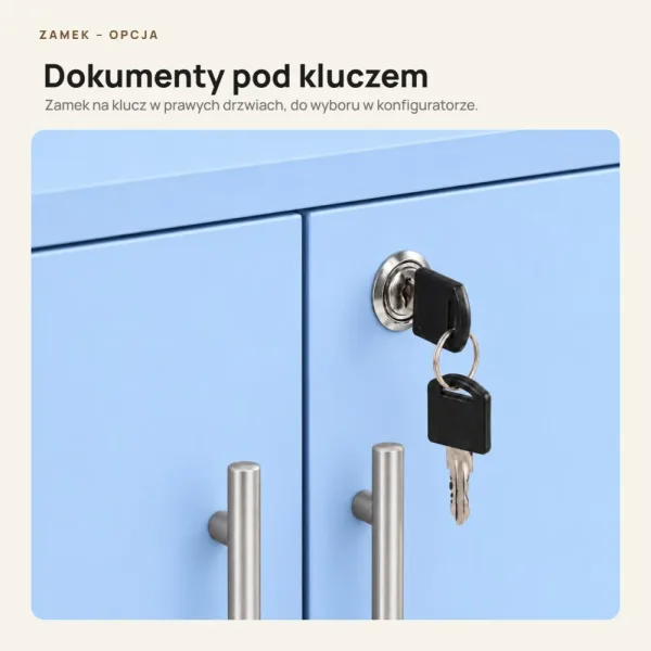 Komoda biurowa na dokumenty - Niebieska
