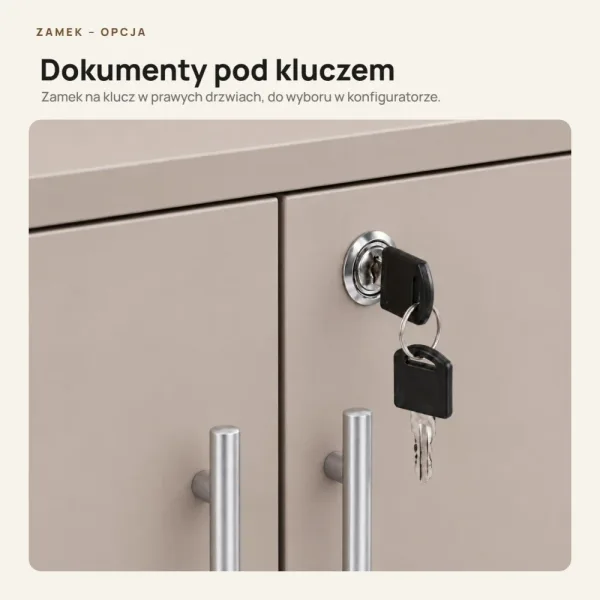 Komoda biurowa na dokumenty - Cappuccino