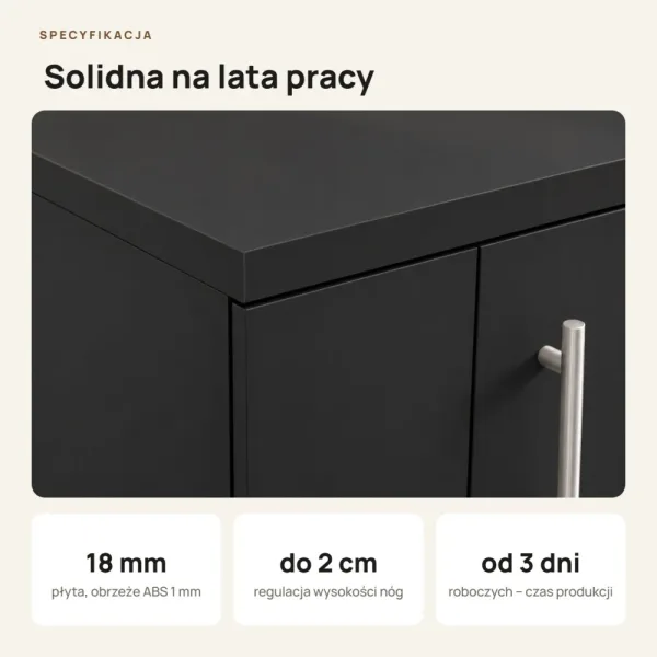 Komoda biurowa na dokumenty - Czarna