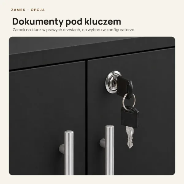 Komoda biurowa na dokumenty - Czarna