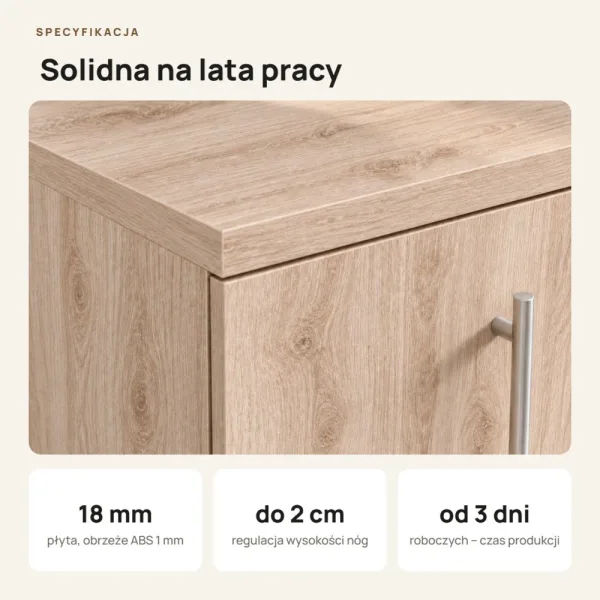 Komoda biurowa na dokumenty - Dąb Sonoma