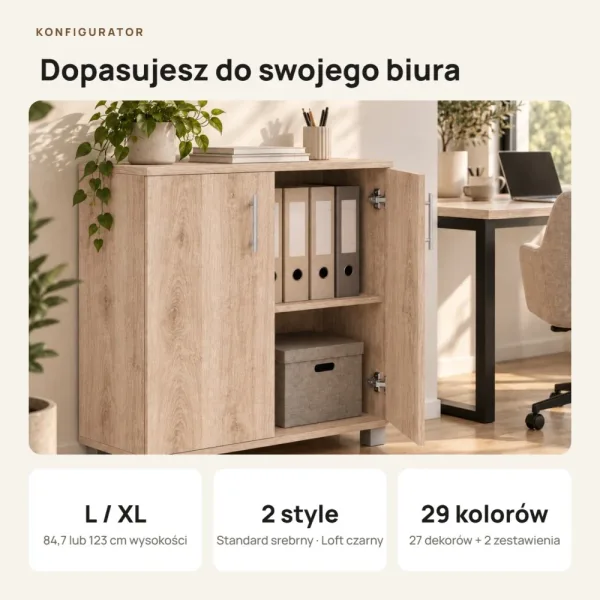 Komoda biurowa na dokumenty - Dąb Sonoma