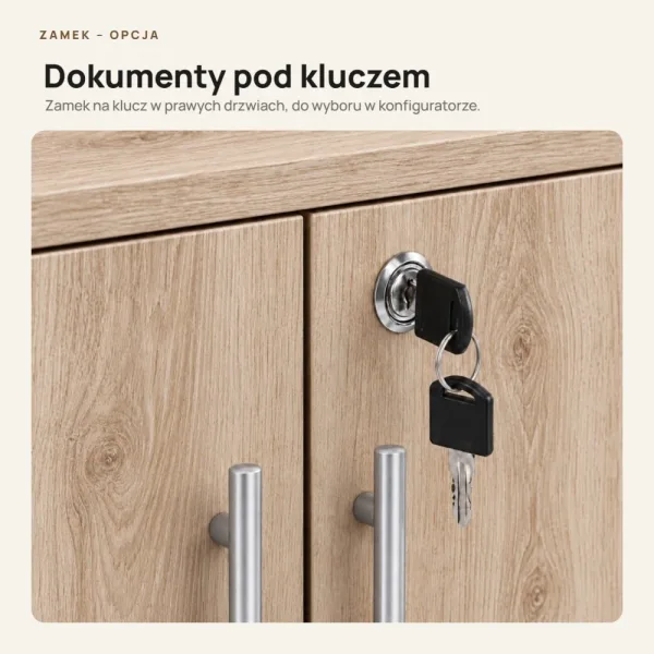 Komoda biurowa na dokumenty - Dąb Sonoma