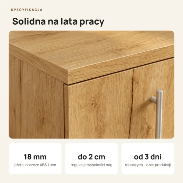 Komoda biurowa na dokumenty - Dąb Złoty
