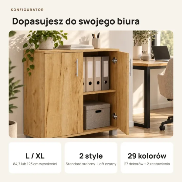 Komoda biurowa na dokumenty - Dąb Złoty
