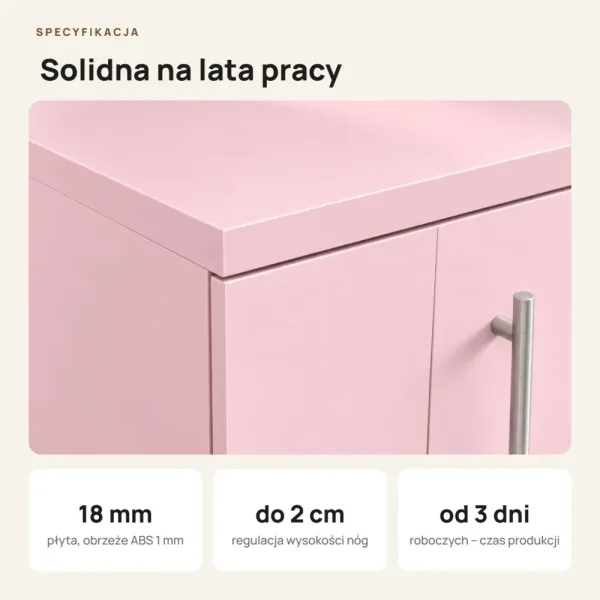 Komoda biurowa na dokumenty - Różowa