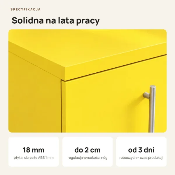 Komoda biurowa na dokumenty - Żółta