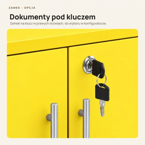 Komoda biurowa na dokumenty - Żółta