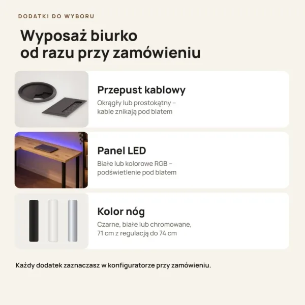Biurko narożne - Dąb Artisan