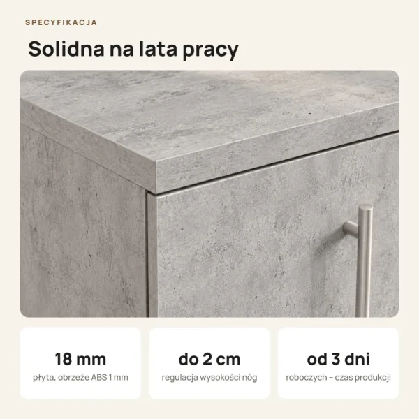 Komoda biurowa na dokumenty - Beton
