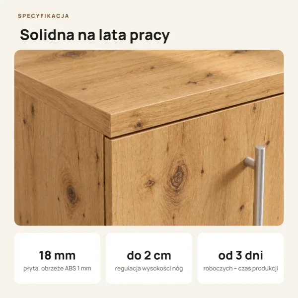 Komoda biurowa na dokumenty - Dąb Artisan