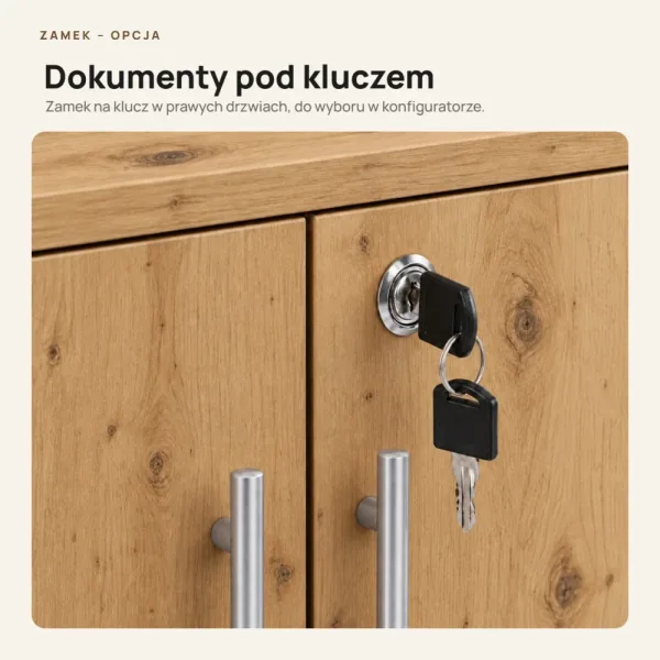 Komoda biurowa na dokumenty - Dąb Artisan