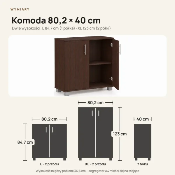 Komoda biurowa na dokumenty - Wenge