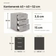 Kontenerek pod biurko - Beton