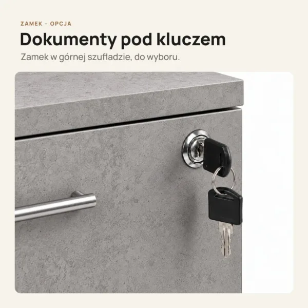 Kontenerek pod biurko - Beton