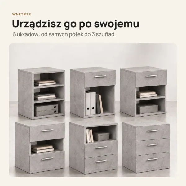 Kontenerek pod biurko - Beton